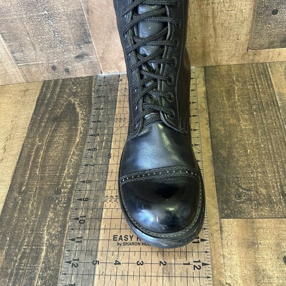 Double H 975 Vintage Cap Toe Black Jump Boots Mens 8 D - Picture 4 of 12